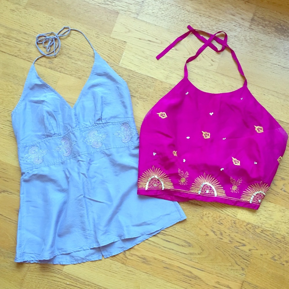 100% Silk+Sequins Party Top